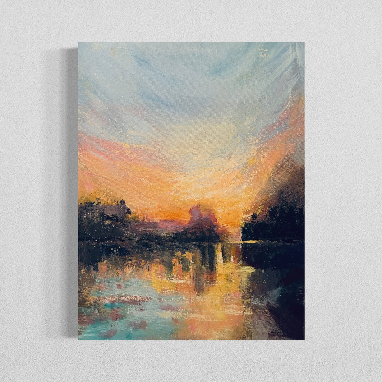 Sunrise at Hampton Court 2 - original painting - LJagz-studio