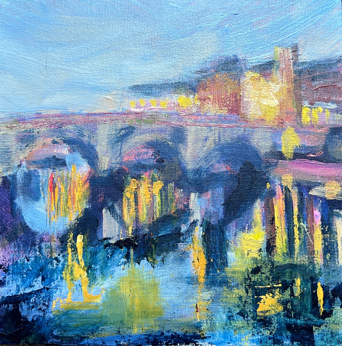 Richmond Bridge by Night - original painting - LJagz-studio