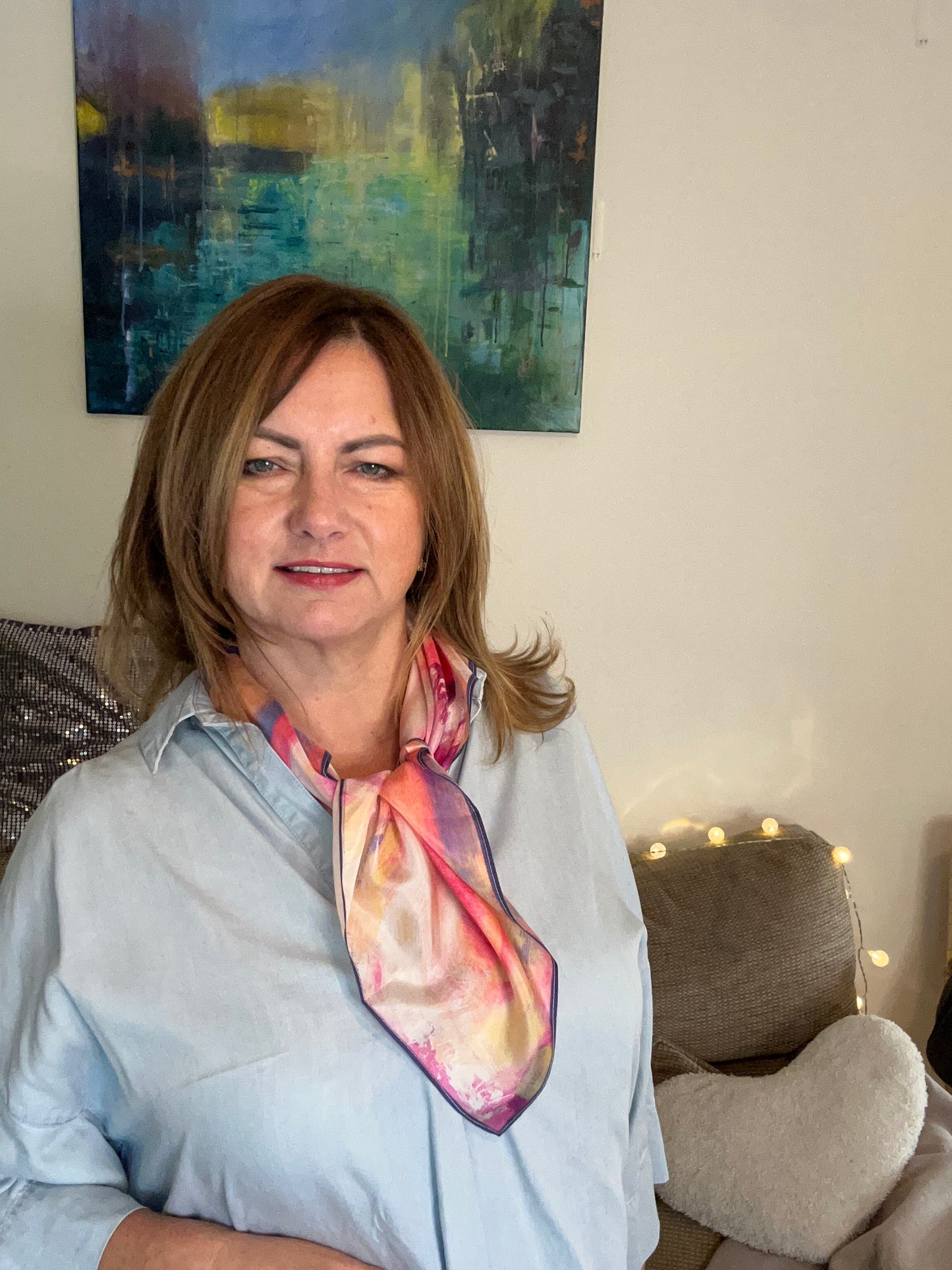 Love candy - silk scarf - perfect Mother's Day gift - LJagz-studio