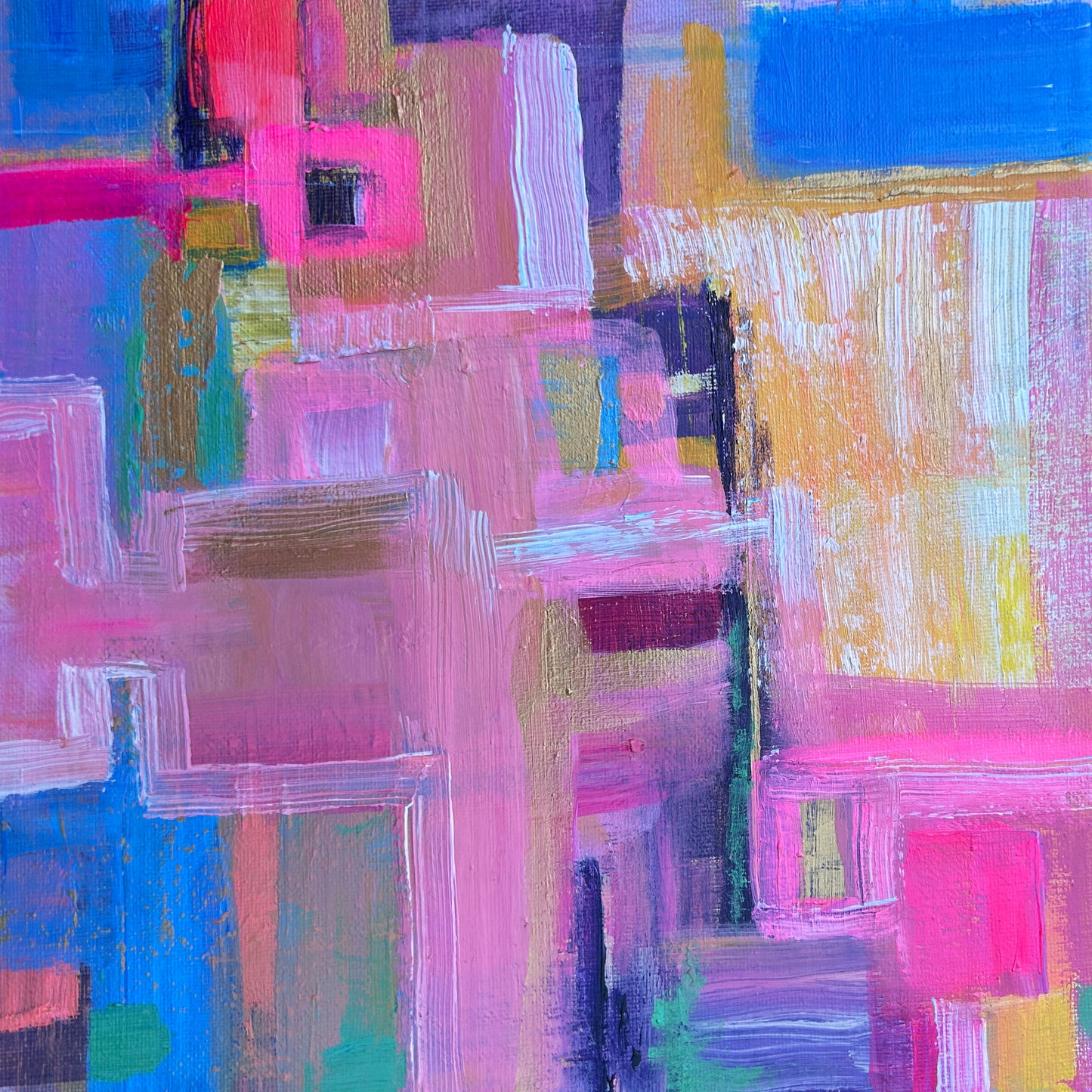 Robocik in sunglasses - original painting - LJagz-studio