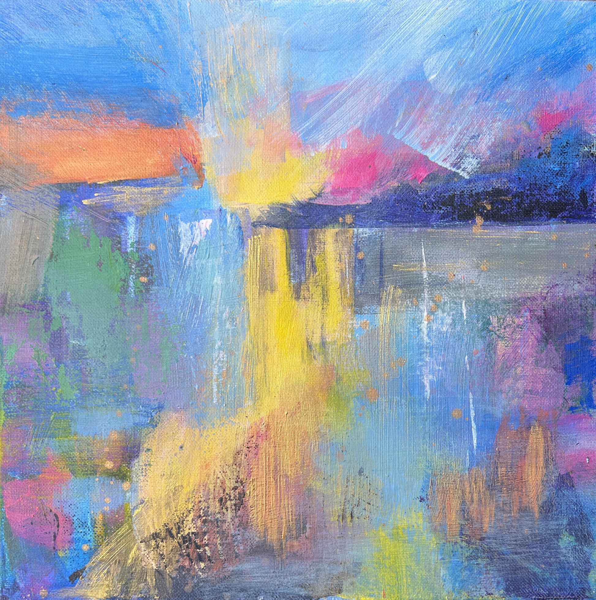 Twilight over Thames - original painting - LJagz-studio