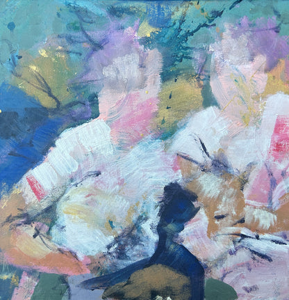 Women's Rugby World Cup art: Maddie  Feaunati - abstracted painting