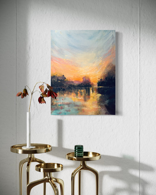 Sunrise at Hampton Court 2 - original painting - LJagz-studio