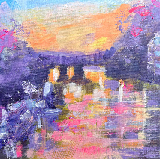 Thames River Twilight - Canvas print - LJagz-studio