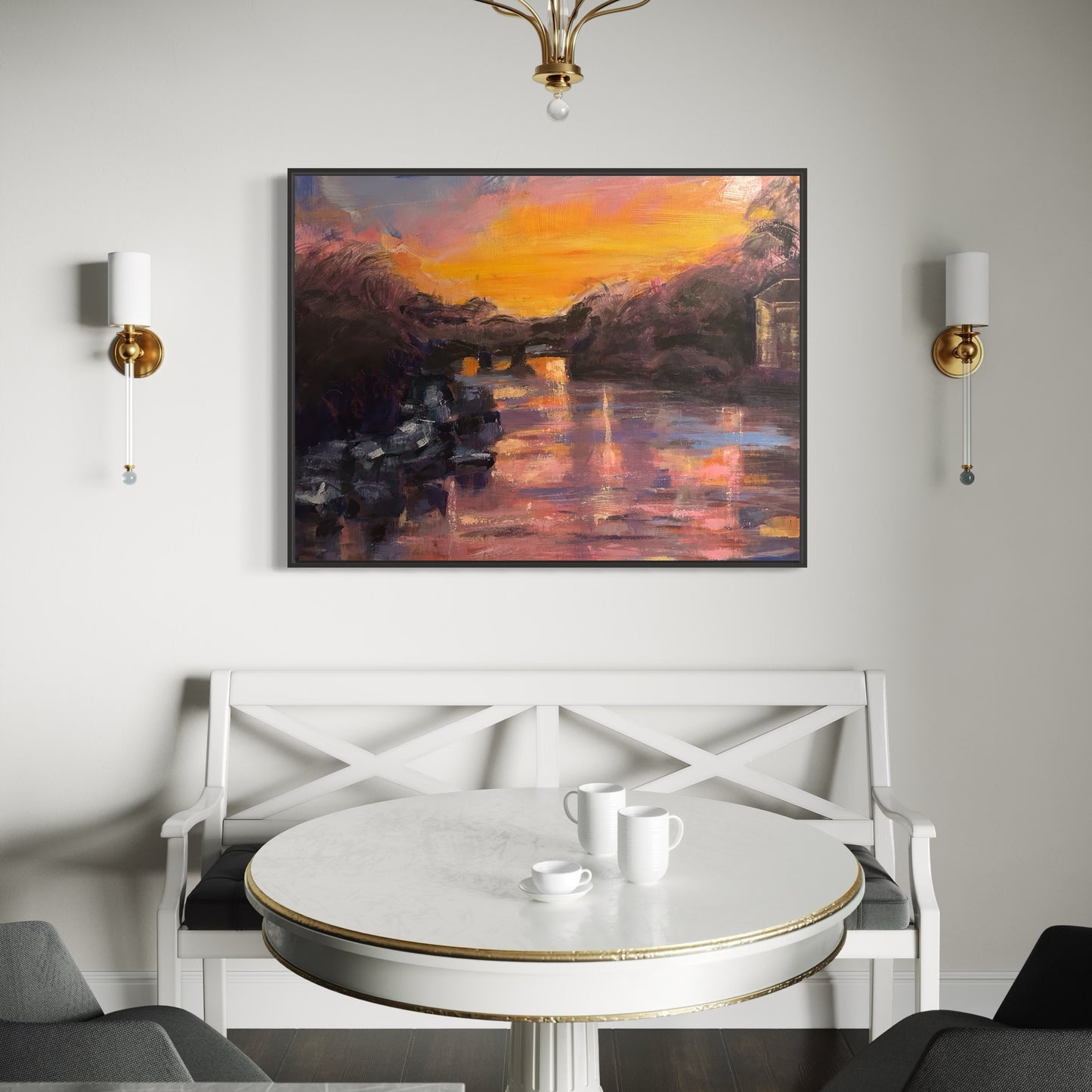 Richmond golden hour - original painting - LJagz-studio