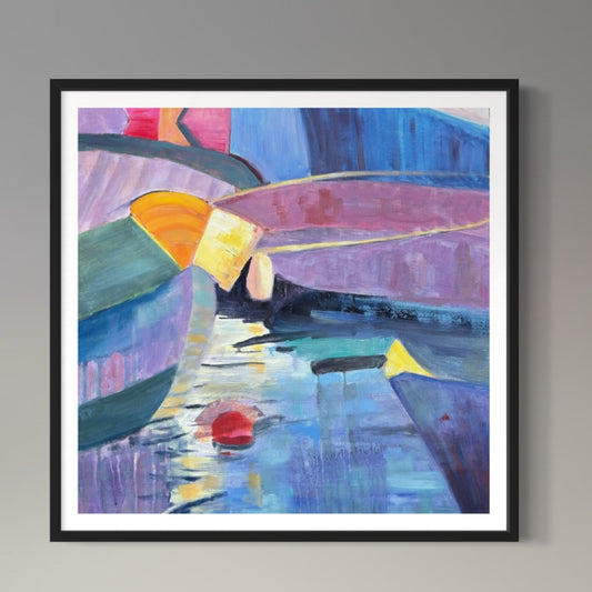 Boats in Golden Hour - Brushed Aluminum Print - gifts for men - LJagz-studio