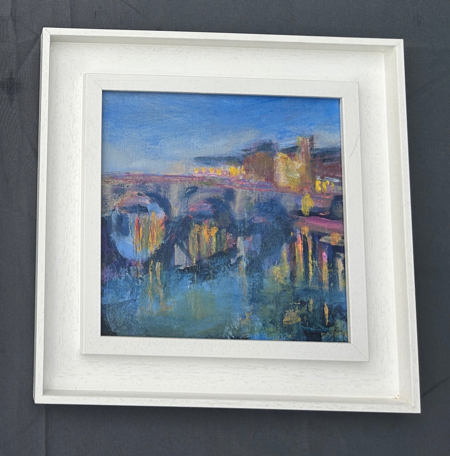Twilight by the river - original painting - LJagz-studio