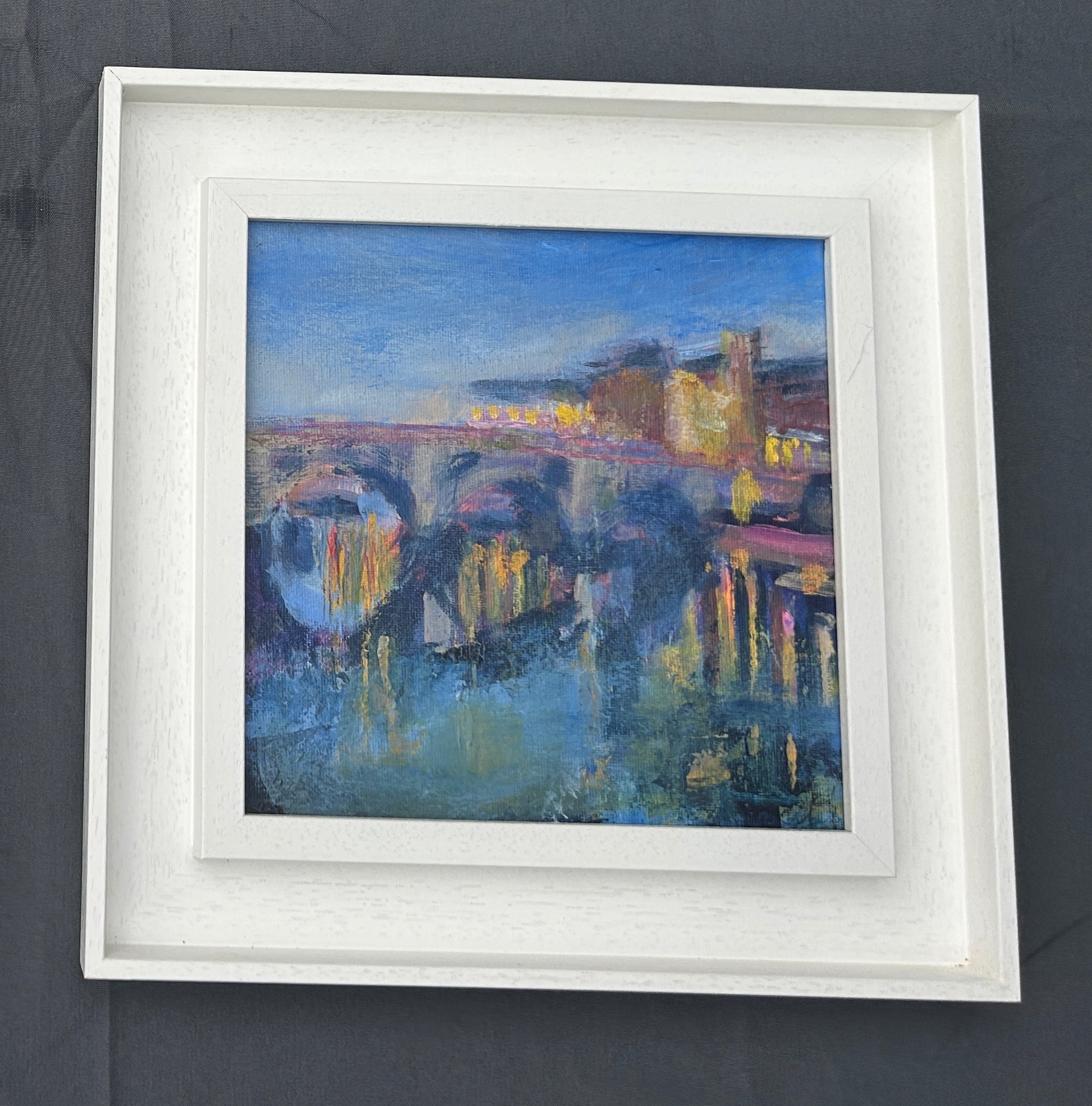 Twilight by the river - original painting - LJagz-studio