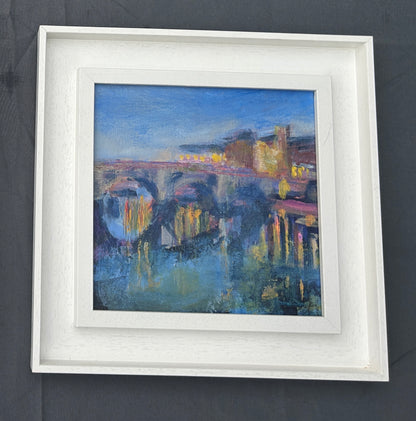 Twilight by the river - original painting - LJagz-studio