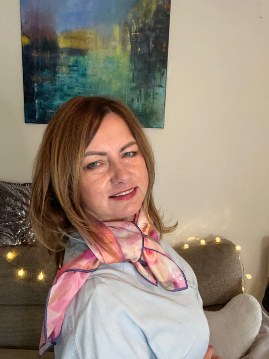 Love candy - silk scarf - perfect Mother's Day gift - LJagz-studio